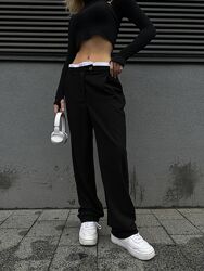 Черные женские классические брюки женские штаны74385ans