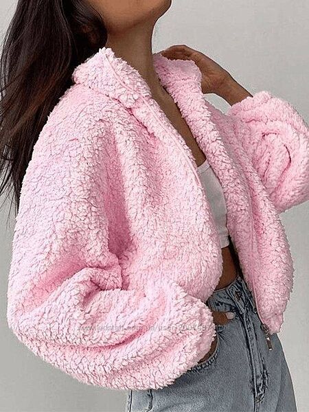 Красивая розовая женская кофта, теплая кофта теди,84419f