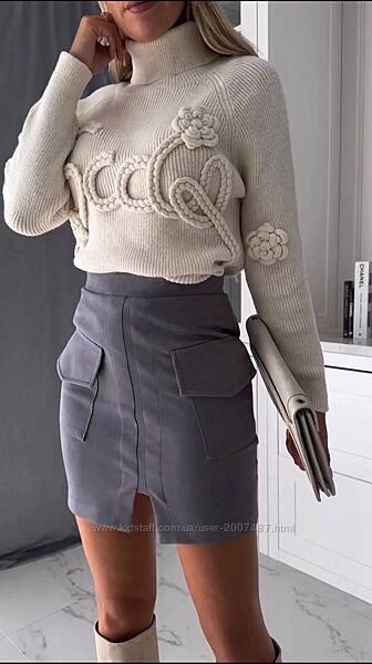 Короткая женская юбка, замшевая юбка с карманами,70546g