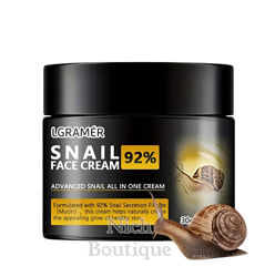 Lgramer 60 мл азіатський крем для обличчя з муцилом равлика гіпоалергенний 