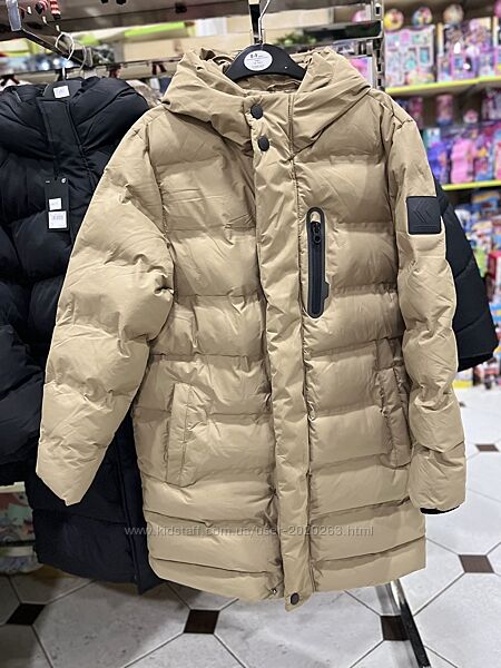 Зимова коричнева куртка пальто некст next 134