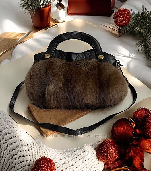 Норковая муфта, сумка, клатч