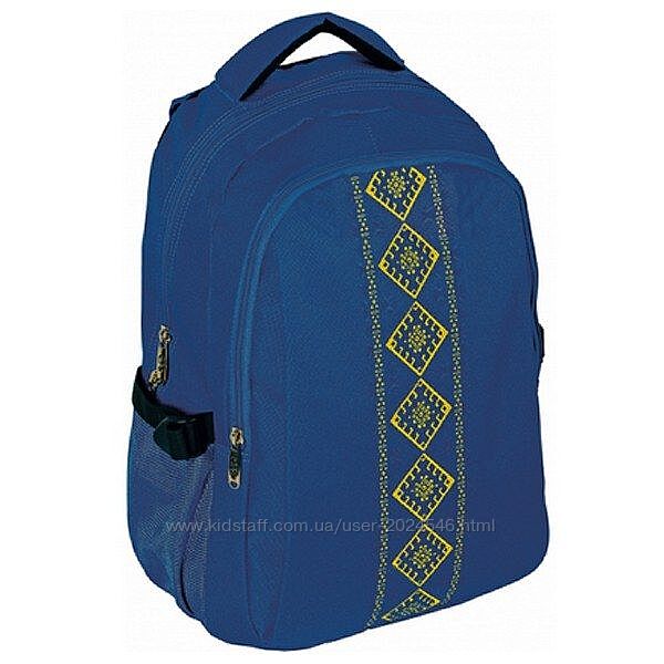 Рюкзак CFS вишиванка синій з жовтим CF85678