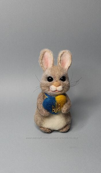 Заяц валяна іграшка хендмэйд заяц валяная из шерсти интерьерная кролик 