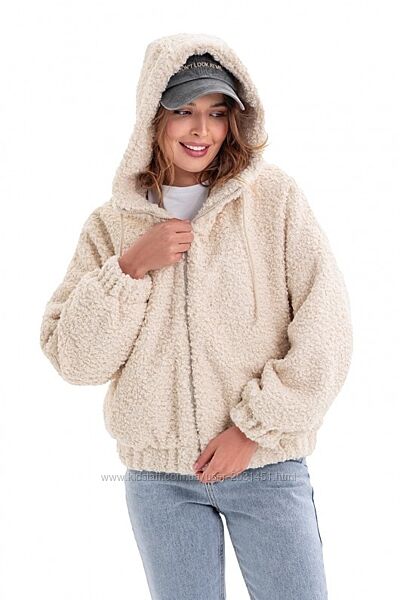 Бомпер женский шерстяной, демисезонный и теплая зима, куртка с капюшоном