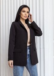 Пиджак женский, однобортный, классический деловой нарядный белый черный