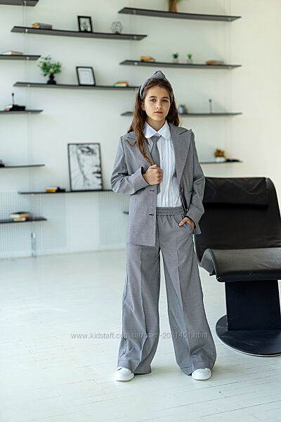 Костюм двойка детский школьный, брючный, школьная форма, пиджак 