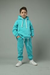 Костюм детский спортивный теплый с начесом, худи кенгуру, штаны джоггеры