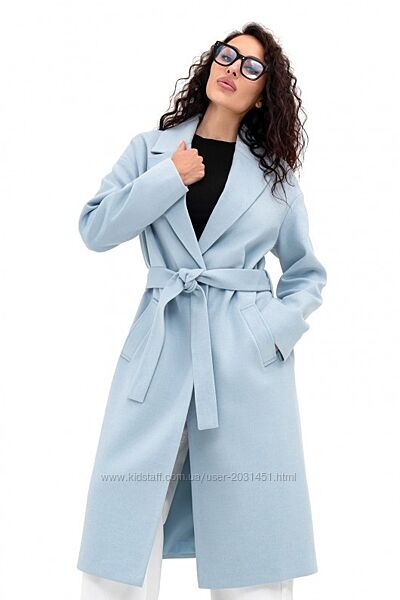 Пальто женское шерстяное демисезонное оверсайз, средней длины, однотонное 