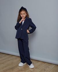 Костюм детский подростковый брючный для девочки пиджак брюки школьная форма