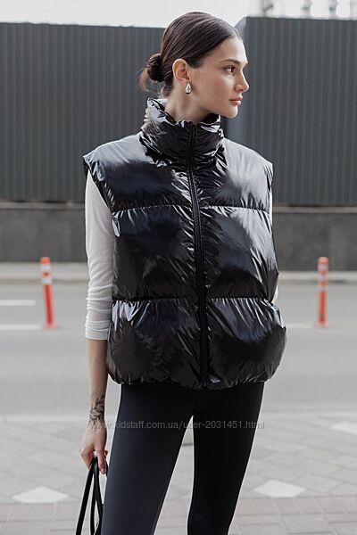 Жилетка женская короткая демисезонная, без капюшона, утепленная, жилет 