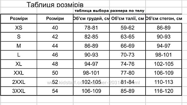 #10: размерная сетка