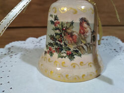 Колокольчик коллекционный, на елку, керамика, ручная работа разный рисунок