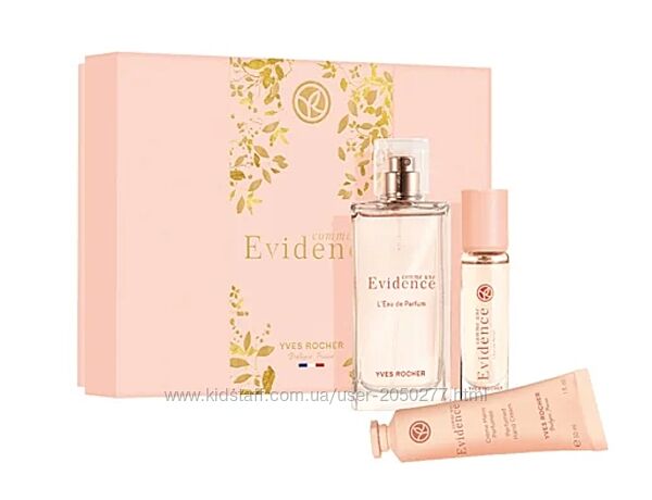 Подарочный набор Comme une Evidence вода 50мл 10мл Крем Эвиденс Ив Роше