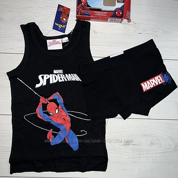 Набір / комплект для хлопчика майка стрейчева з принтом боксери з принто