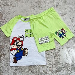 Комплект для хлопчика Mario  футболкашорти пояс регулюється Розмір   