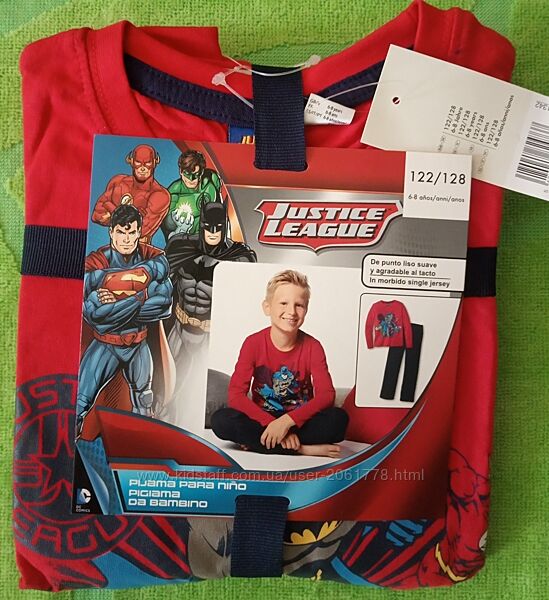 Пижама для мальчиков DC Comics / Justige League, р.122-128, 6-8 лет, новая