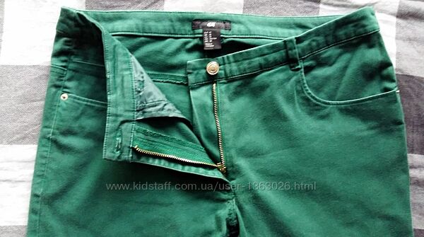Джинси смарагдового кольору изумруд H&M Індонезія EUR 40 US 10 CN 170/76А