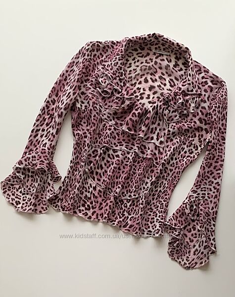 Нежно-розовая блуза леопард H&M