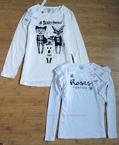 OVS. Италия. Оригинал. белоснежный Реглан, лонгслив. кофта из последней кол