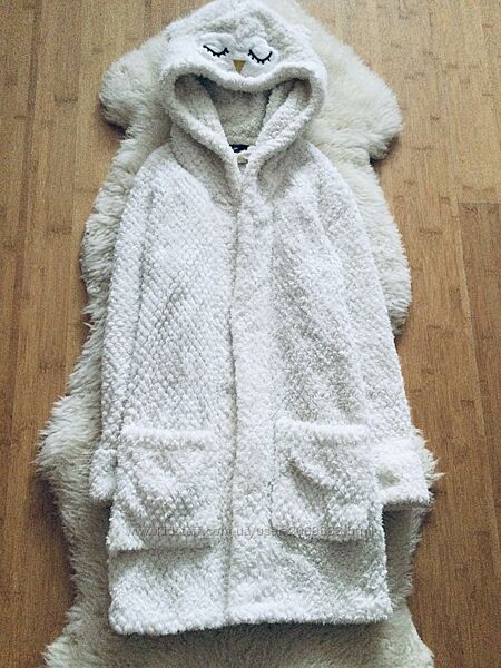 махровий халат Совушка 11-12 рок. банний, фвктурний фліс, теплий. на море а