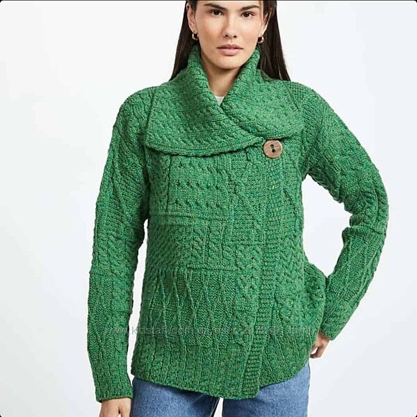 Blarney woolen mills жіночий светр/ кардиган l, вязаний меринос, Ірландія
