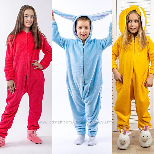 Кігурумі - піжама комбінезон заєць, кролик теплий для дівчаток та хлопчиків