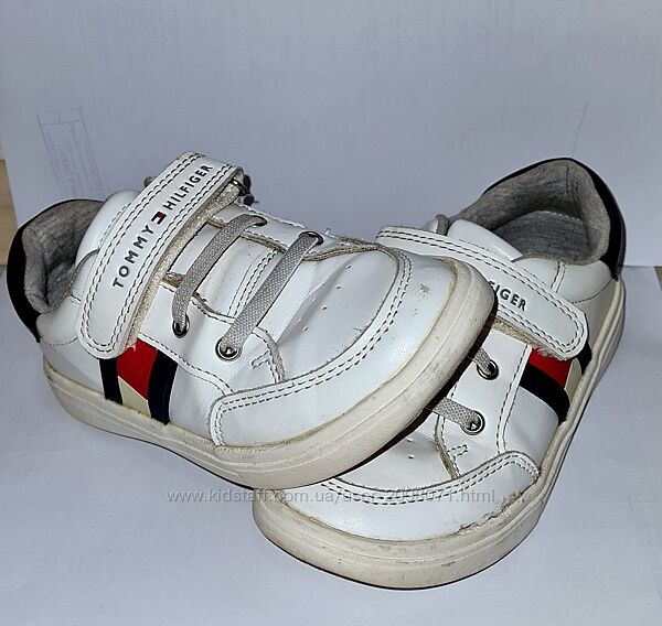 Кросівки дитячі білі Tommy Hilfiger 29 розмір шкіра на липучці