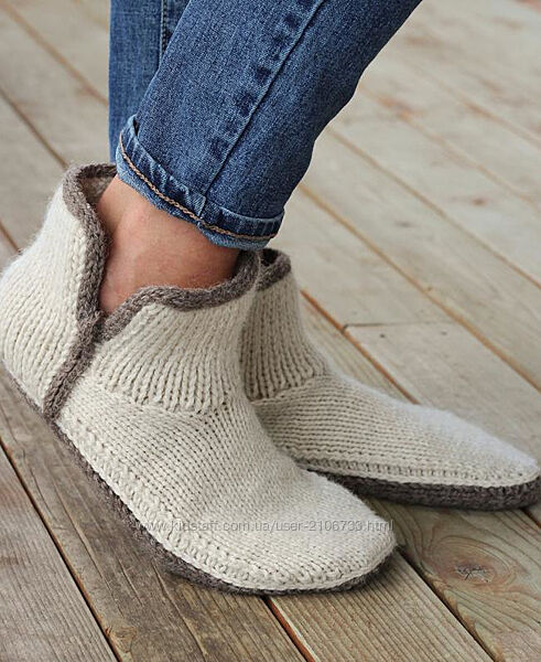 Вязаные спицами тапки Modern Mocs Bekah knits