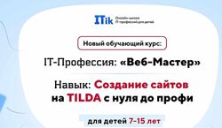 Создание сайтов на TILDA с нуля до профи для детей 7-15 лет. Вариант Старт