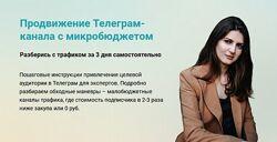 Продвижение Телеграм-канала с микробюджетом Виктория Гурина