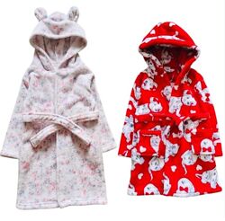 Primark 1-2 рок халат з вушками на капюшоні. флісовий, махровий, пухнастий,