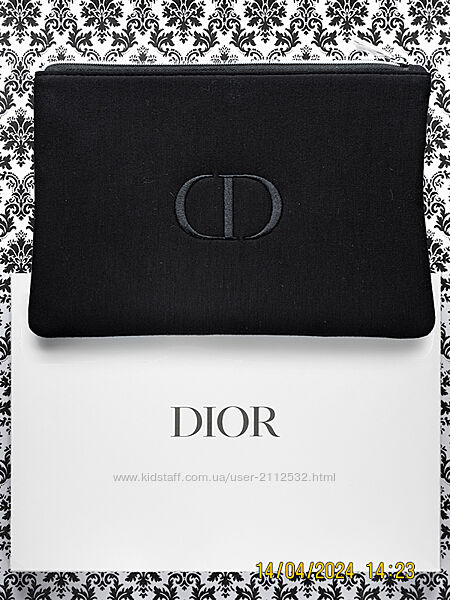 Оригинальная велюровая косметичка Christian Dior Luxury Velours Pouch Bag