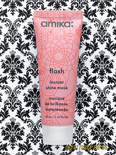 Маска Amika для мгновенного сияния волос Flash Instant Shine Mask