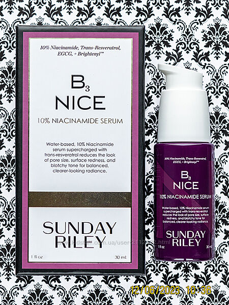 Cыворотка для проблемной кожи с 10 ниацинамидом Sunday Riley B3 Nice Serum