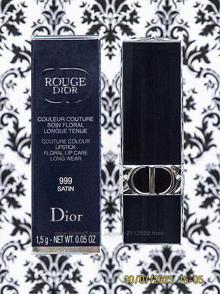 Красная сатиновая помада для губ Christian Dior Rouge 999 Satin Lipstick