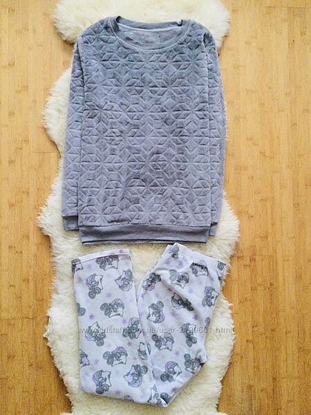 Love to Launge Пижама с Мишками и Звездами S-M-L Домашний комплект. фактурн