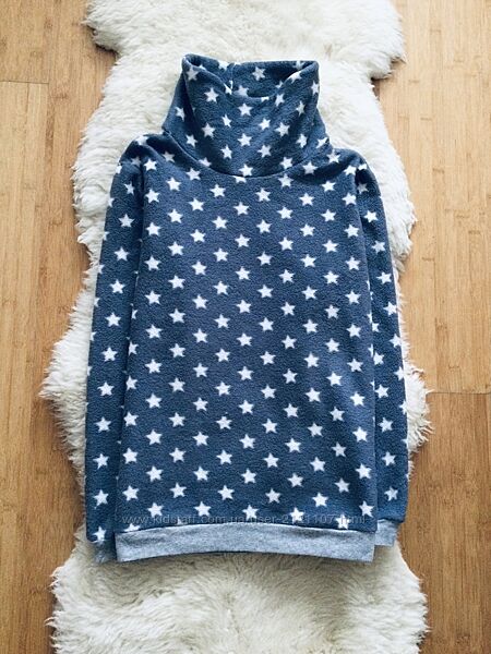 Акція 113 Брендовий флісовий Худі L-XL Светр. меховий Гольф зірковий прин