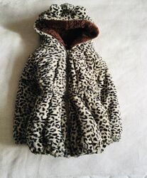Куртка Меховушка демі з капюшоном та вушками на молніі 7-9 рок, повністю на