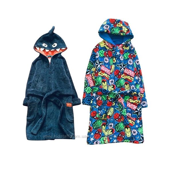 6-7 рок. , 116-122 зріст Joules Акула і Marvel флісовий, махровий, пухнастий