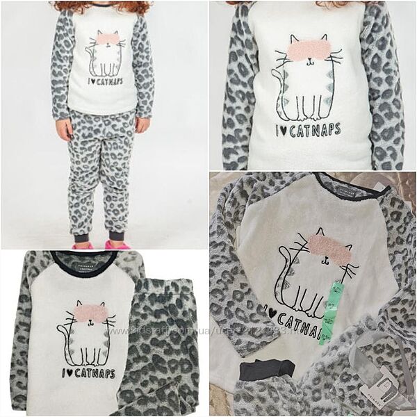 Primark Кішка. Коллекція 2023 р . флисова піжама, домашній комплект.  Мягус