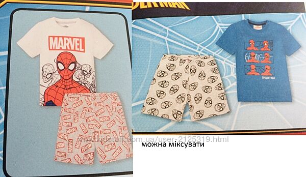 Disney. США Літня піжама, домашній комплект. Человек - Паук. Spider-man. мо