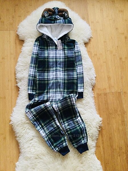 Childrens Place США Флісовий кігурумі в клітинку з вушками Супер - тепла пі