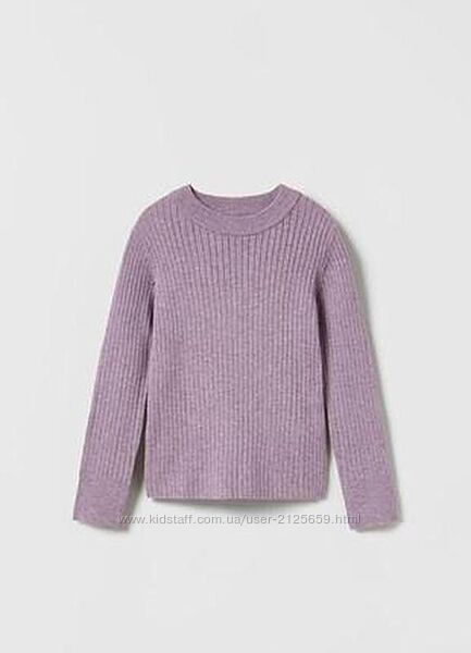 Светр Zara. Іспанія. в рубчик раз. 13-14 164 Лавандовий колір стан ідеаль