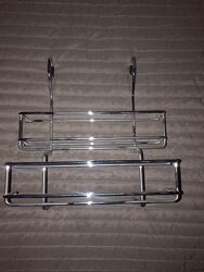 Дешево новая хромированная двухъярусная кухонная полка для рейлинга.