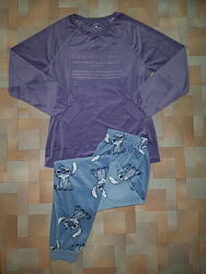 Домашний теплый комплект Стич, пижамка велюр Disney-Primark XS р-р