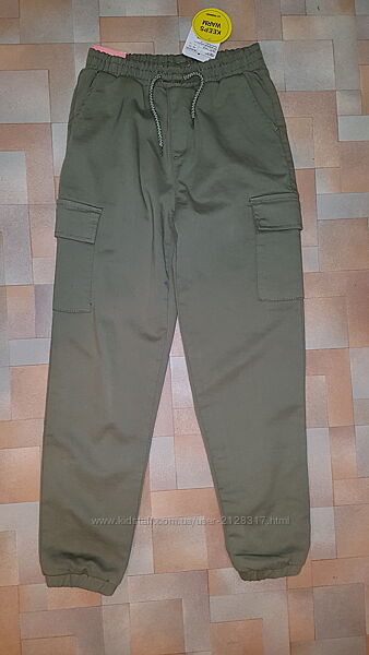 Модные теплые брюки карго LC Waikiki 9-10 лет 134-140 см хаки