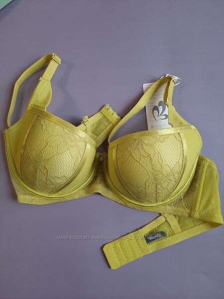 Бюстгальтер зелений на тонкому поролоні без пуш-ап чашка 85C 90C