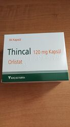 Thincal Орлистат  ксеникал Для похудения. 84 шт в уп. Оригинал. Турция