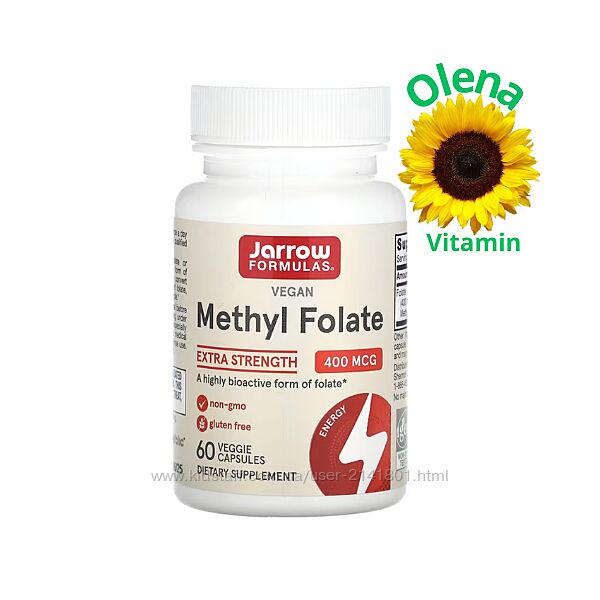 Метил фолат methyl folate extra strength Jarrow Formulas Метілфолат